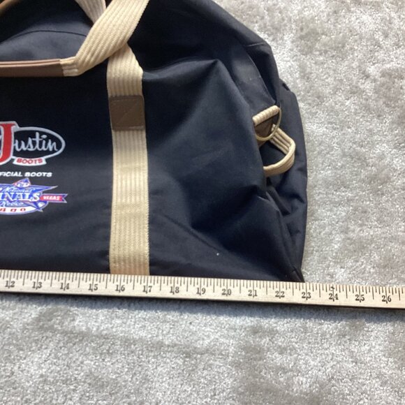 Justin Boots Official 2000 Las Vegas National Finals Rodeo Duffel Bag Vintage Co - Picture 9 of 12